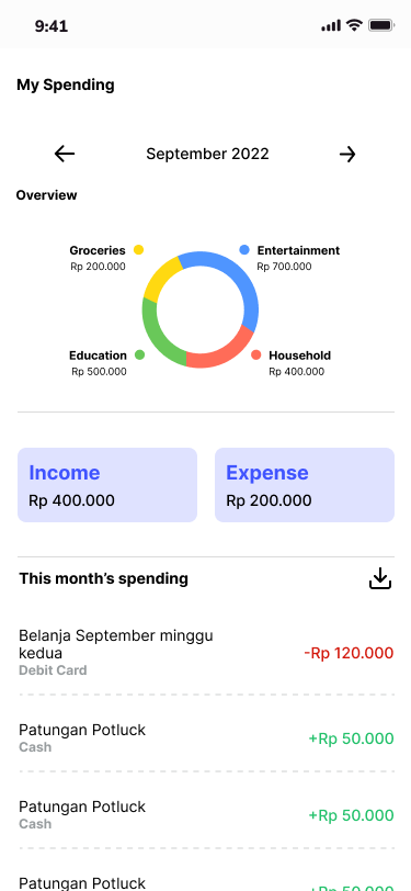 iSaveIt design screen 2